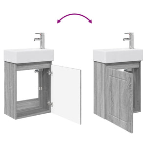 Μονάδα μπάνιου με βρύση Γκρι Sonoma 45,5 x 25,5 x 84 εκ - Pakobazaar