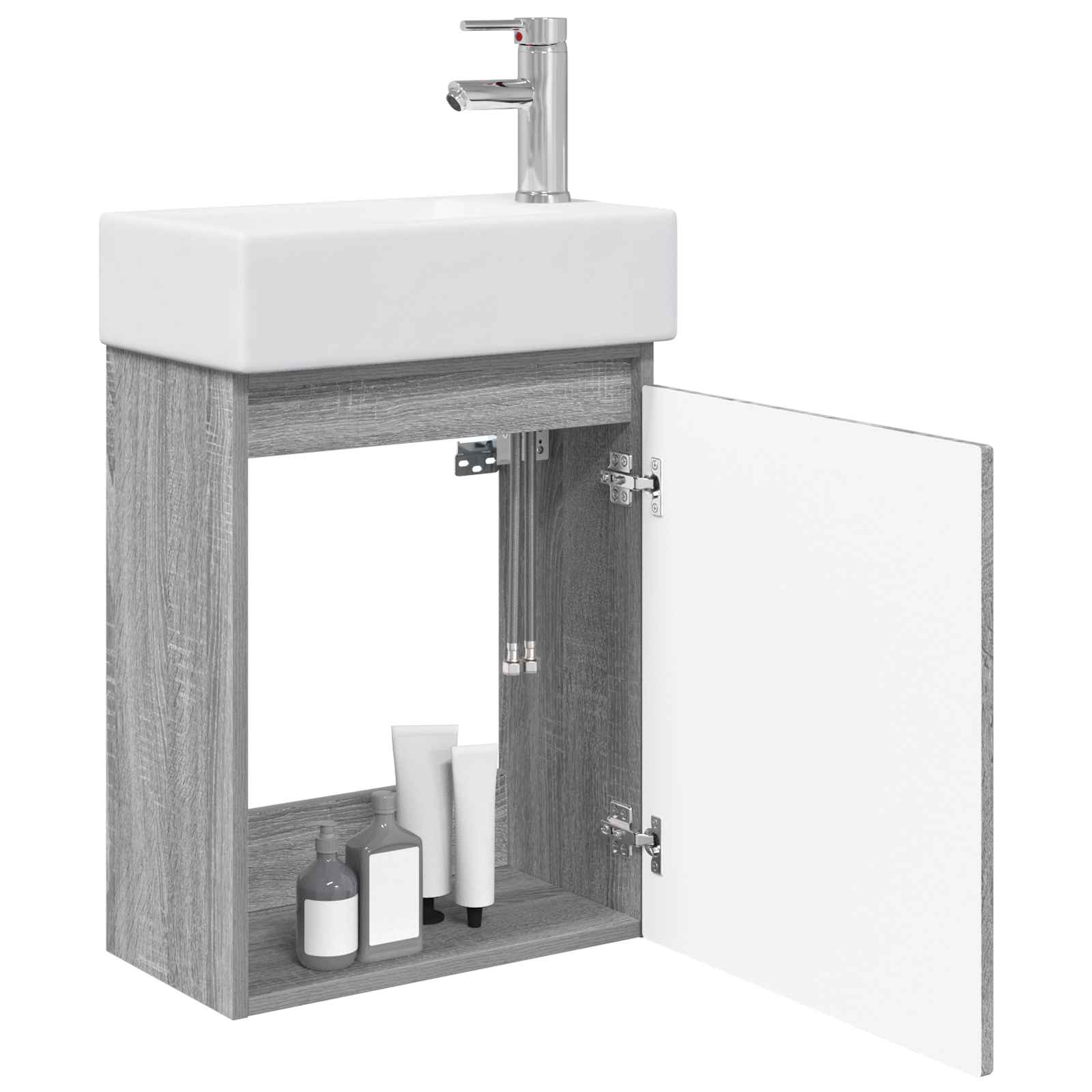 Μονάδα μπάνιου με βρύση Γκρι Sonoma 45,5 x 25,5 x 84 εκ - Pakobazaar
