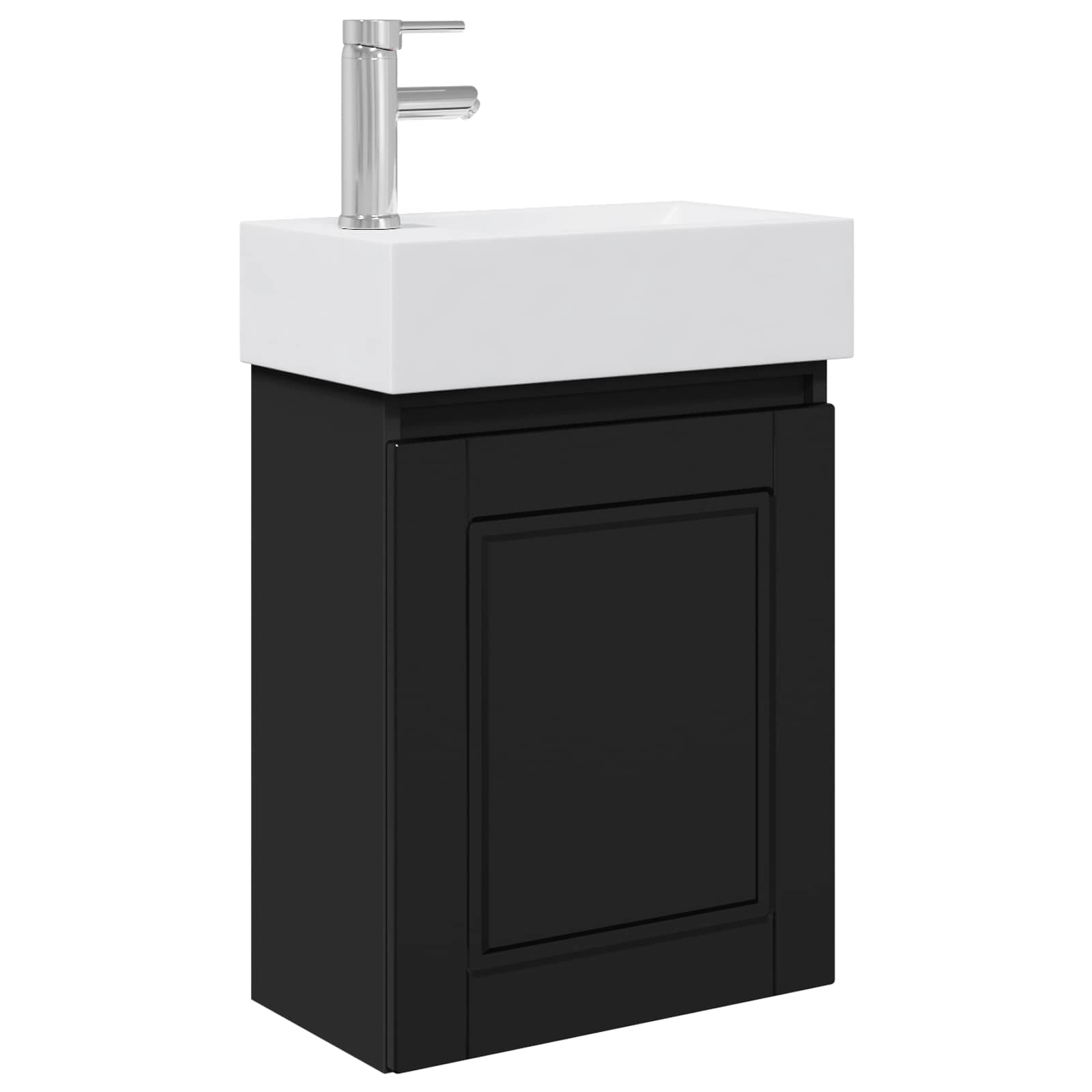 Μονάδα μπάνιου με βρύση Μαύρο 45,5 x 22,5 x 84 εκ - Pakobazaar
