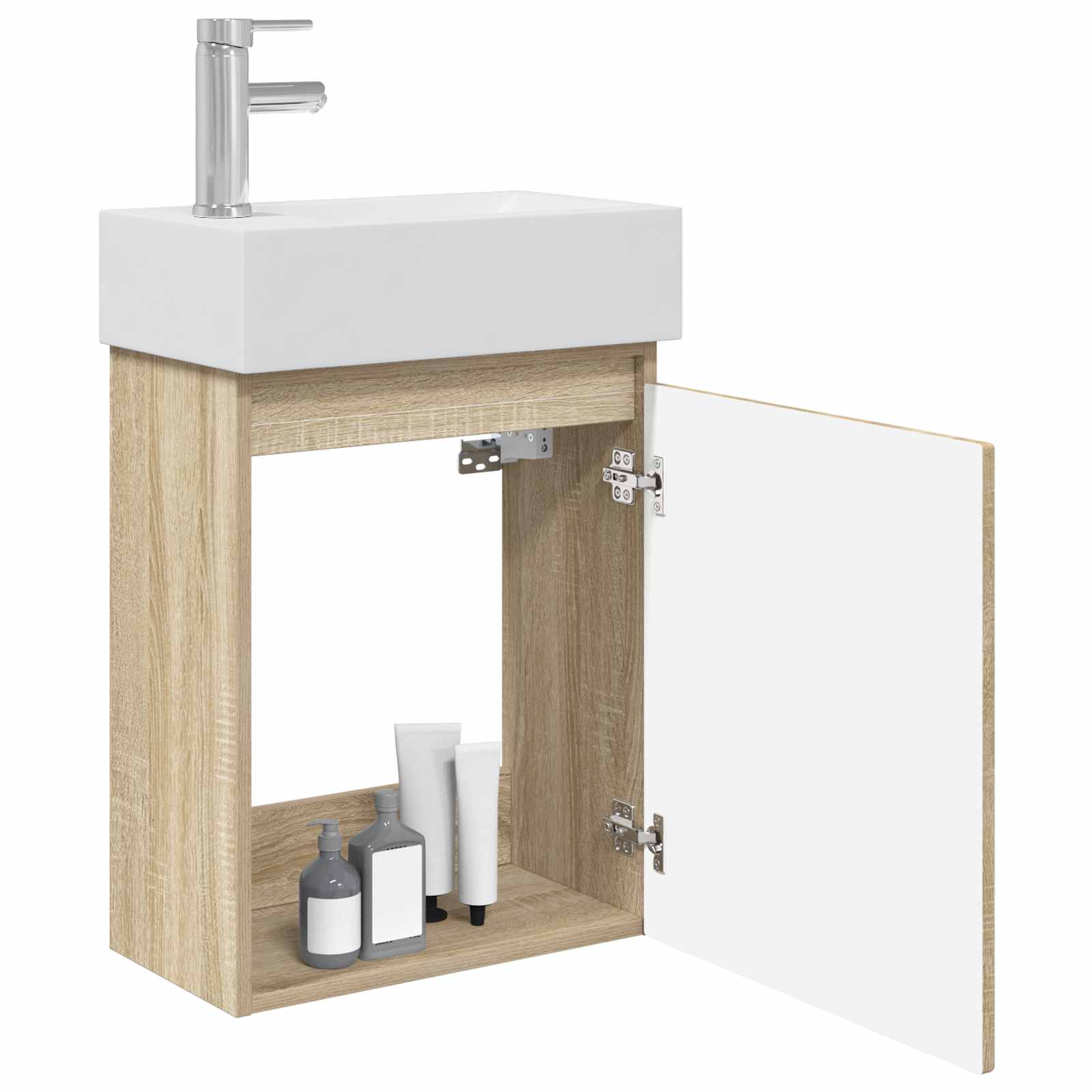 Μονάδα μπάνιου με βρύση Sonoma Δρυς 45,5 x 22,5 x 84 εκ - Pakobazaar