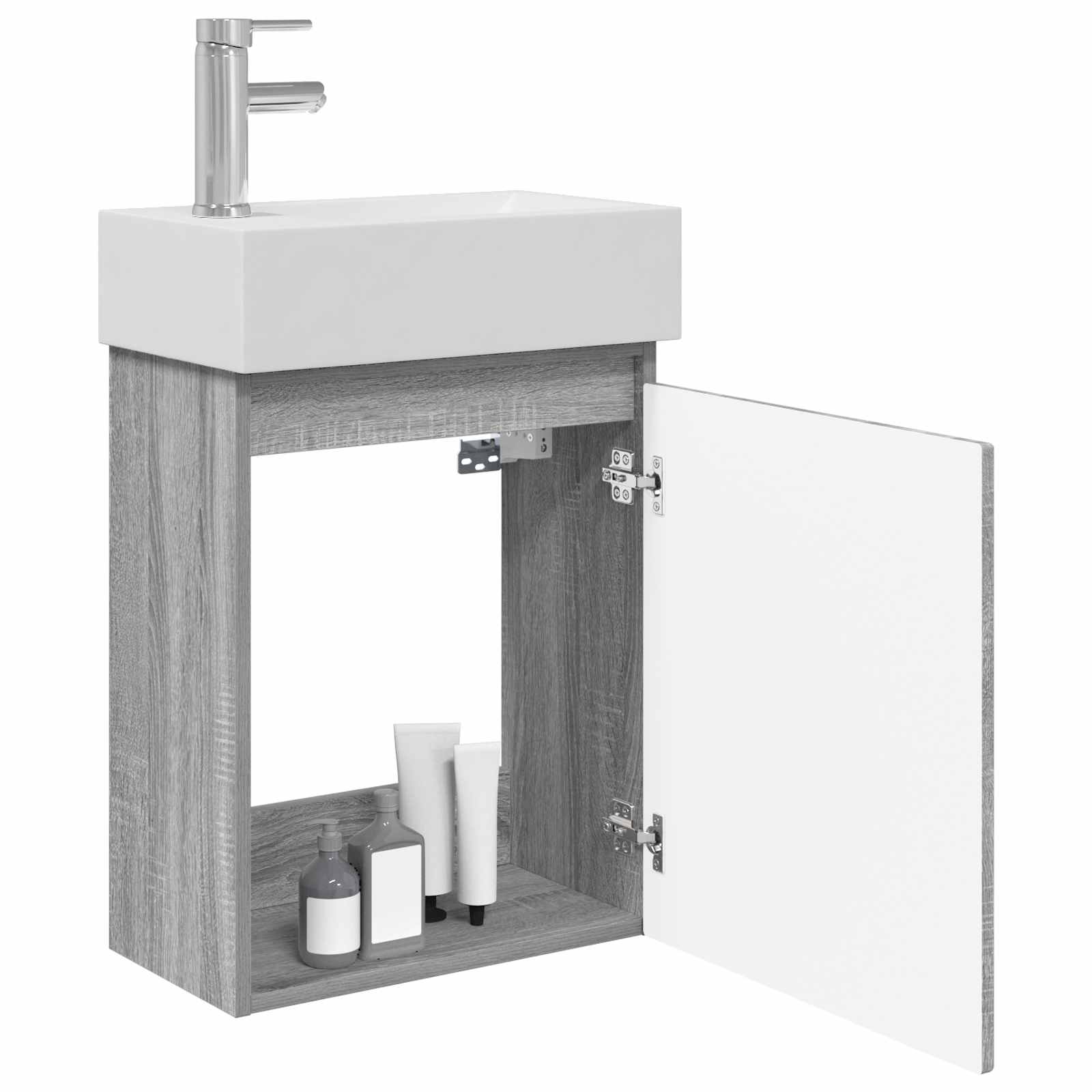 Μονάδα μπάνιου με βρύση Γκρι Sonoma 45,5 x 22,5 x 84 εκ - Pakobazaar