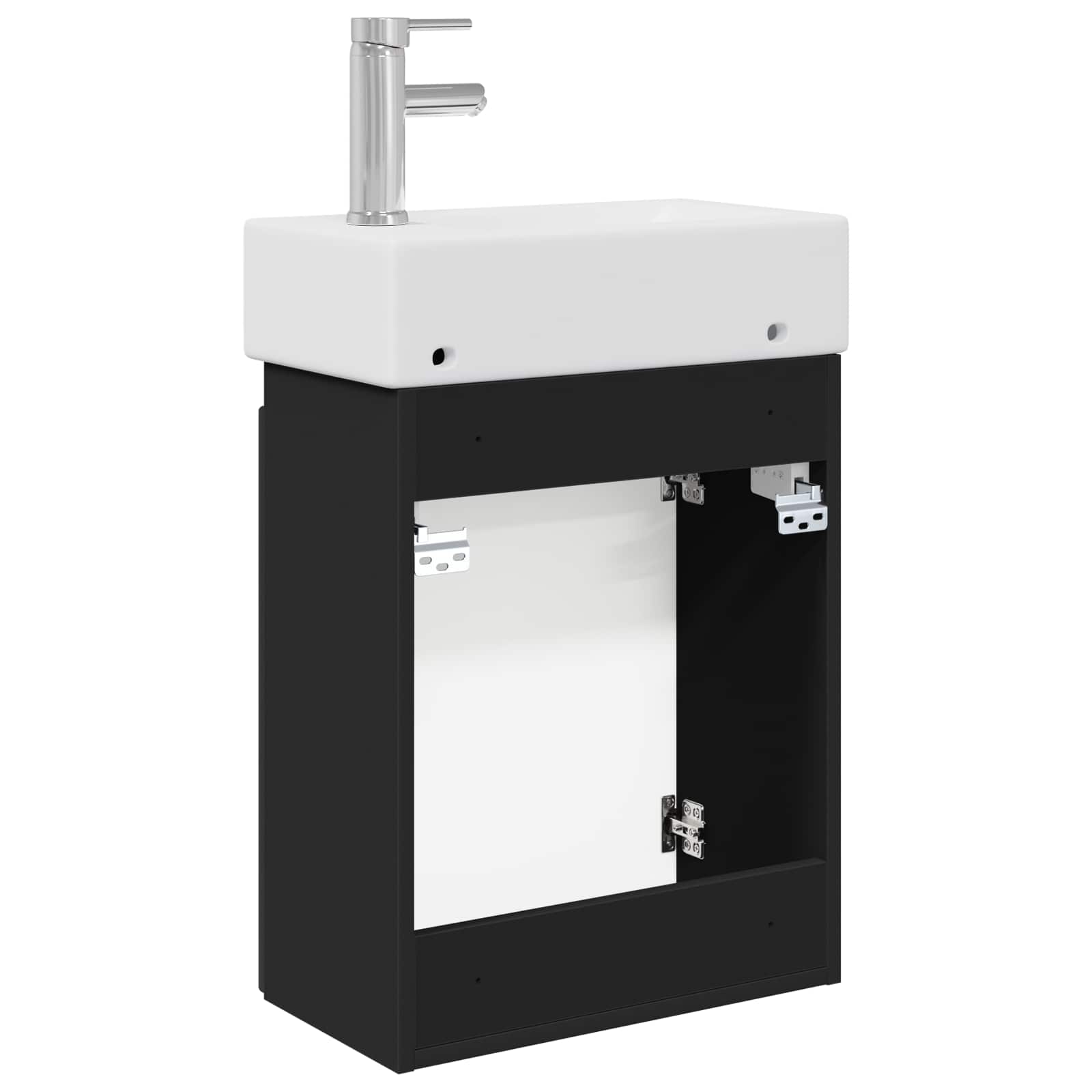 Μονάδα μπάνιου με βρύση Μαύρο 45,5 x 22,5 x 84 εκ - Pakobazaar