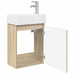 Μονάδα μπάνιου με βρύση Sonoma Δρυς 45,5 x 22,5 x 84 εκ - Pakobazaar