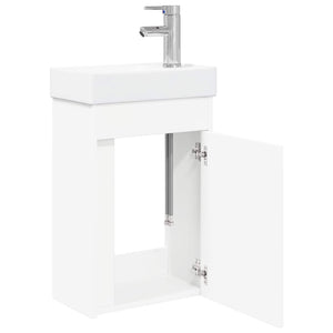 Μονάδα μπάνιου με βρύση Λευκό 40,5 x 22,5 x 62 εκ. - Pakobazaar