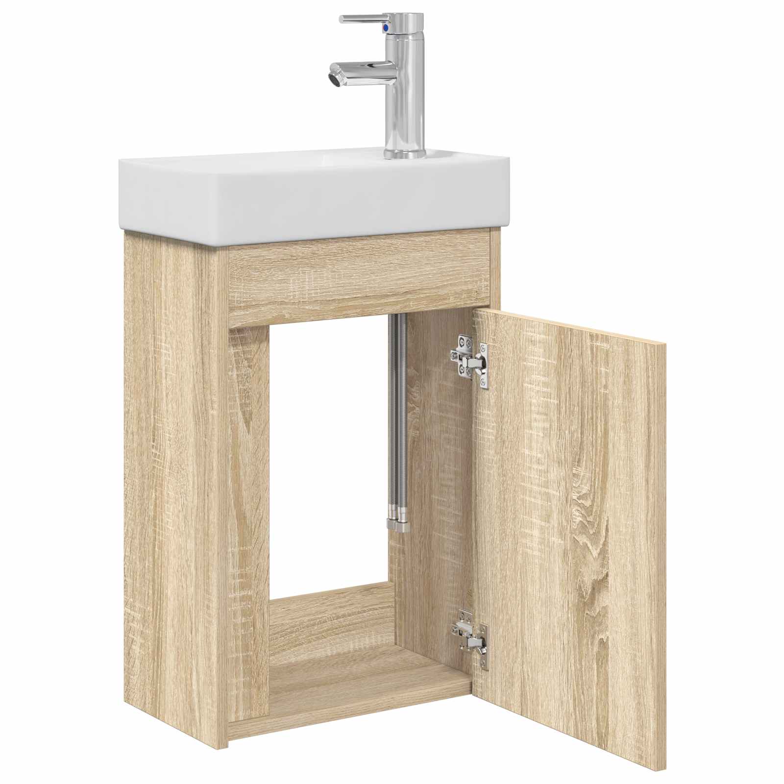 Μονάδα μπάνιου με βρύση Sonoma Δρυς 40,5 x 22,5 x 62 εκ. - Pakobazaar