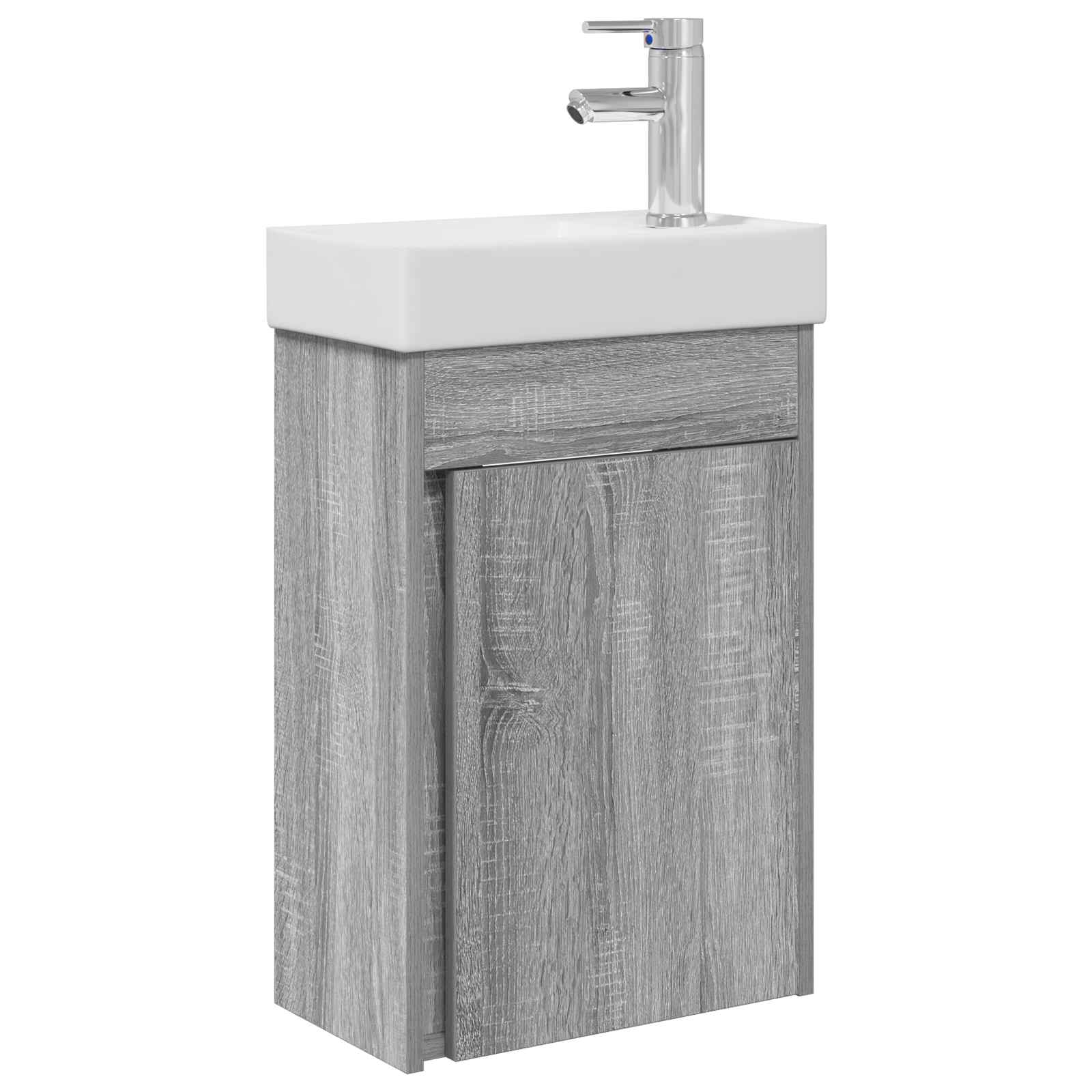 Μονάδα μπάνιου με βρύση Γκρι Sonoma 40,5 x 22,5 x 62 εκ. - Pakobazaar