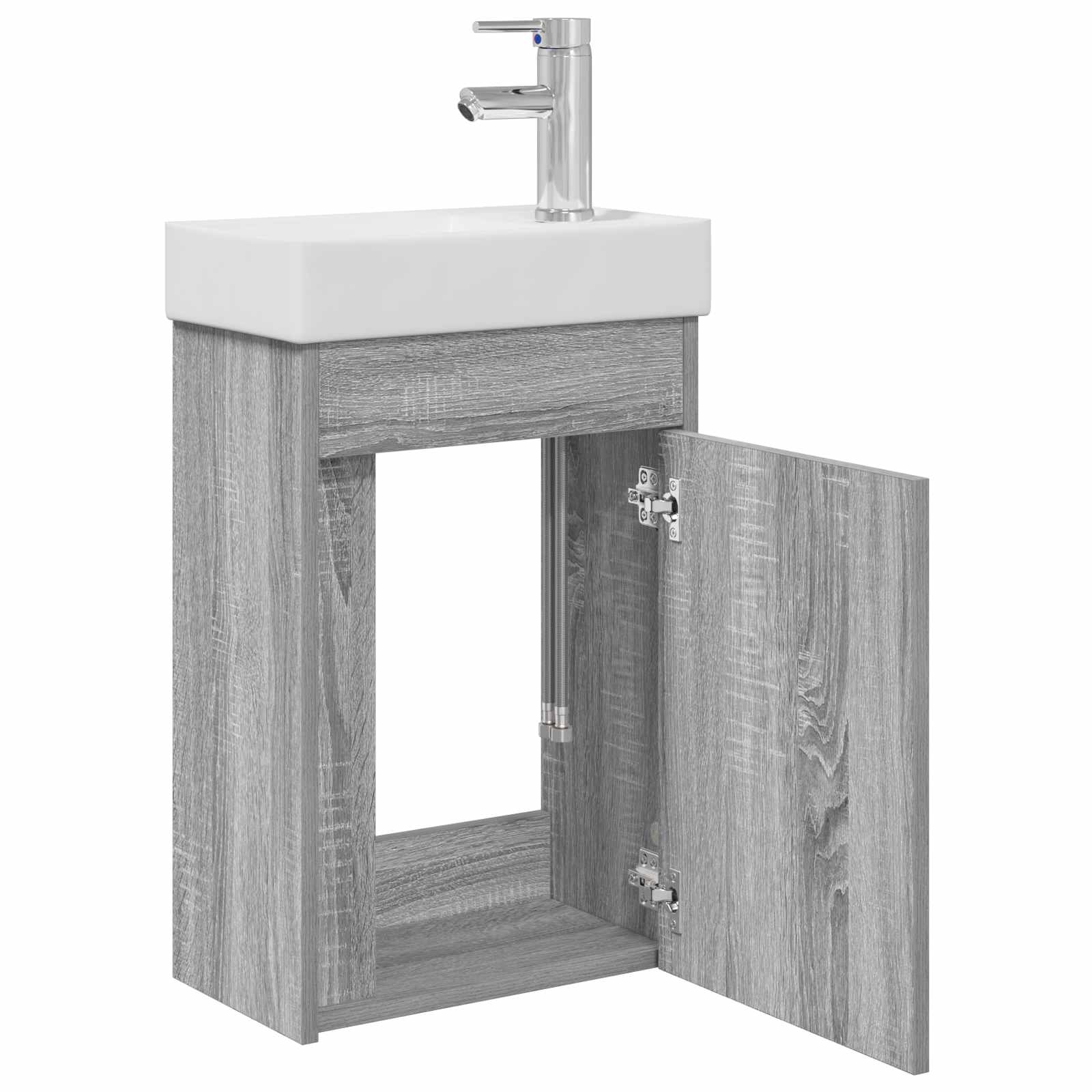 Μονάδα μπάνιου με βρύση Γκρι Sonoma 40,5 x 22,5 x 62 εκ. - Pakobazaar