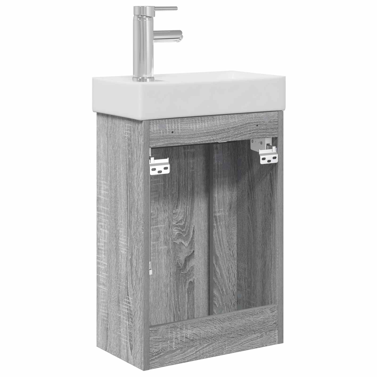 Μονάδα μπάνιου με βρύση Γκρι Sonoma 40,5 x 22,5 x 62 εκ. - Pakobazaar