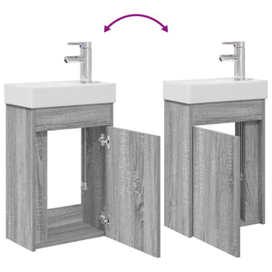 Μονάδα μπάνιου με βρύση Γκρι Sonoma 40,5 x 22,5 x 62 εκ. - Pakobazaar