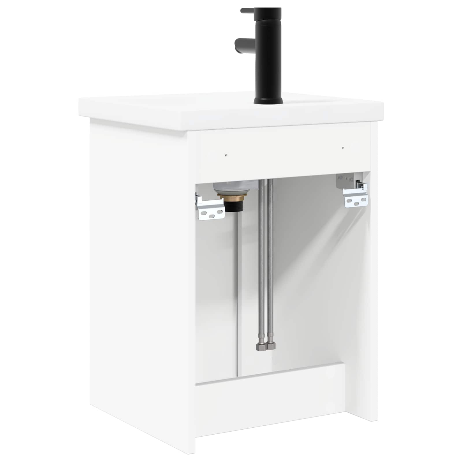 Μπάνια Βανίτσα με Βρύση Λευκός 42 x 40 x 74,5 εκ - Pakobazaar