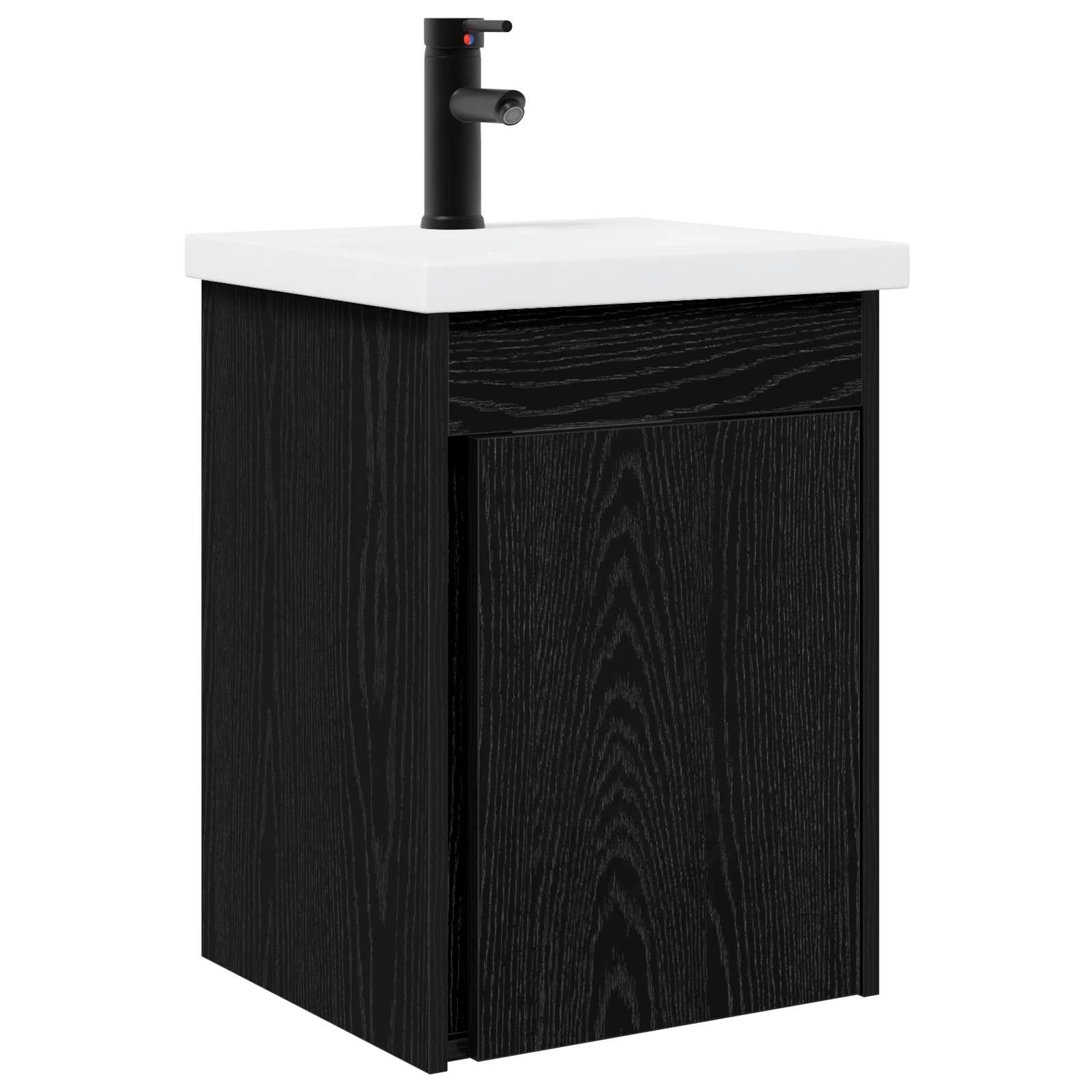 Μονάδα μπάνιου με βρύση Μαύρη Δρυς 42 x 40 x 74,5 εκ - Pakobazaar