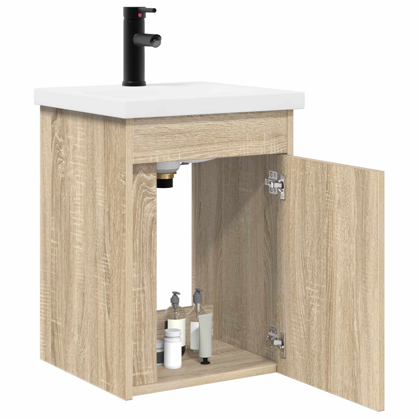 Μονάδα μπάνιου με βρύση Sonoma Δρυς 42 x 40 x 74,5 εκ - Pakobazaar