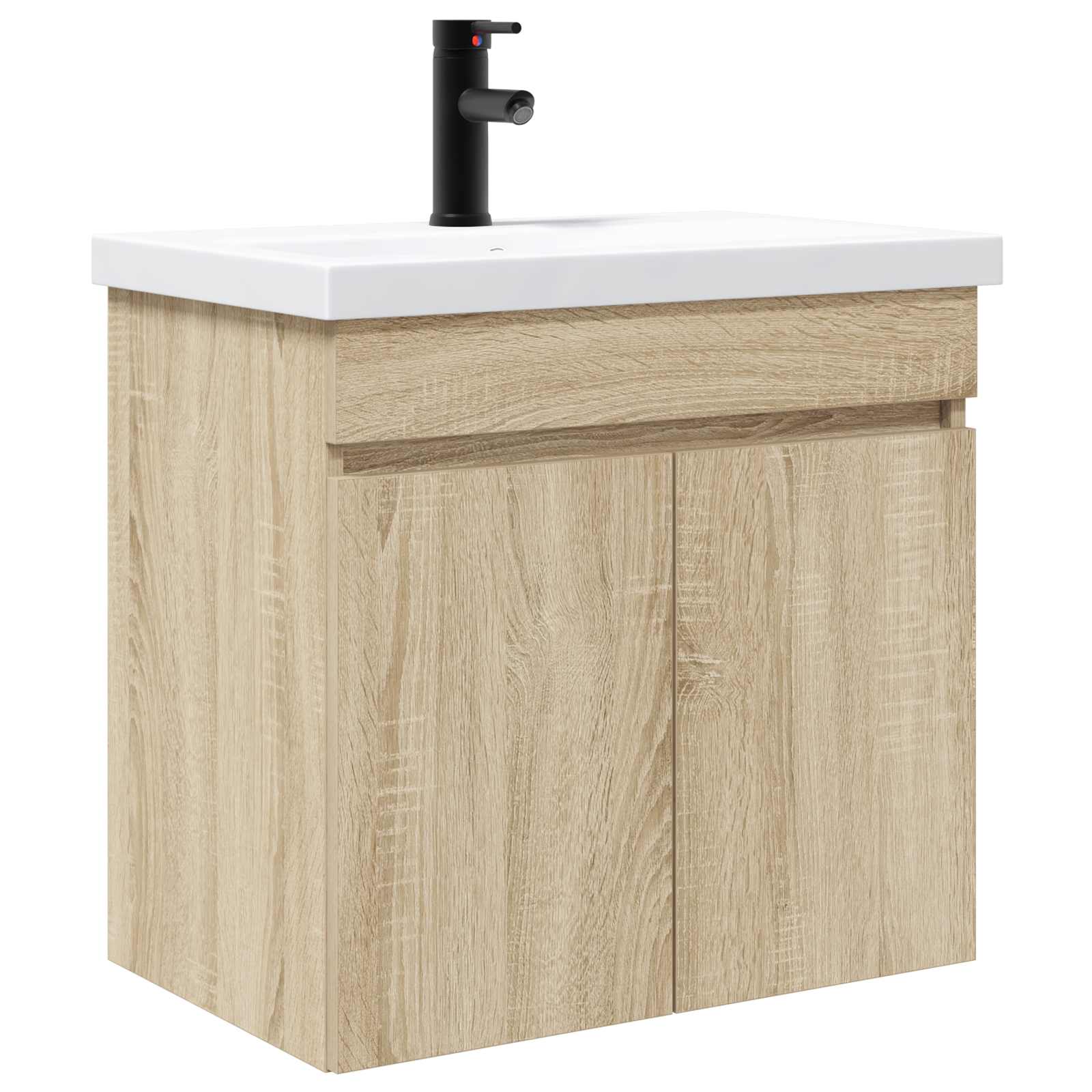 Μονάδα μπάνιου με βρύση Sonoma Δρυς 61 x 40 x 74,5 εκ. - Pakobazaar