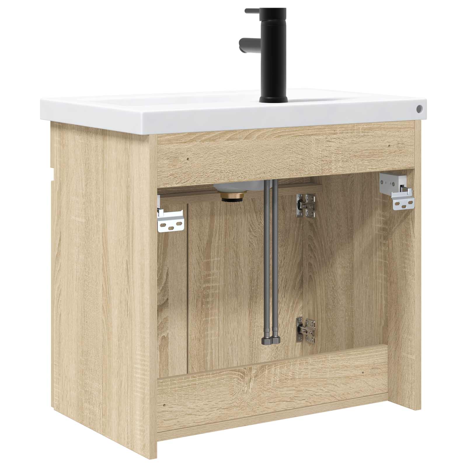Μονάδα μπάνιου με βρύση Sonoma Δρυς 61 x 40 x 74,5 εκ. - Pakobazaar