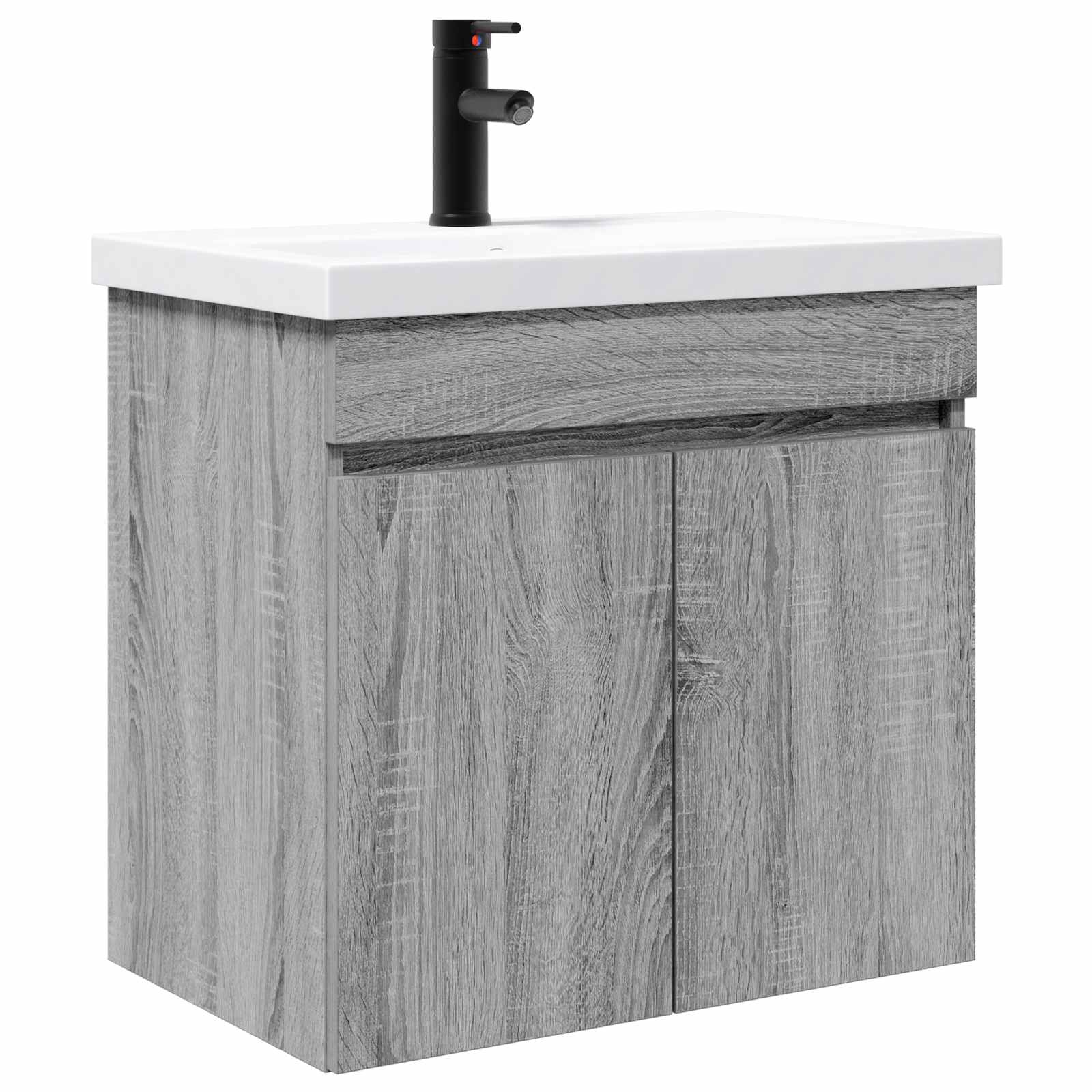 Μονάδα μπάνιου με βρύση Γκρι Sonoma 61 x 40 x 74,5 εκ. - Pakobazaar
