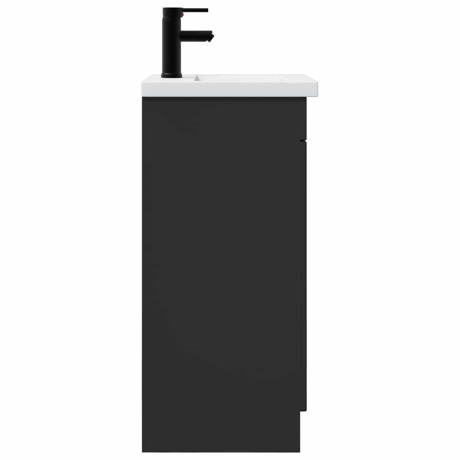 Καθρέφτης μπάνιου με νιπτήρα Μαύρο 42 x 40 x 84,5 εκ - Pakobazaar