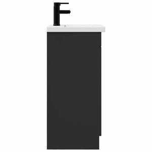Καθρέφτης μπάνιου με νιπτήρα Μαύρο 42 x 40 x 84,5 εκ - Pakobazaar