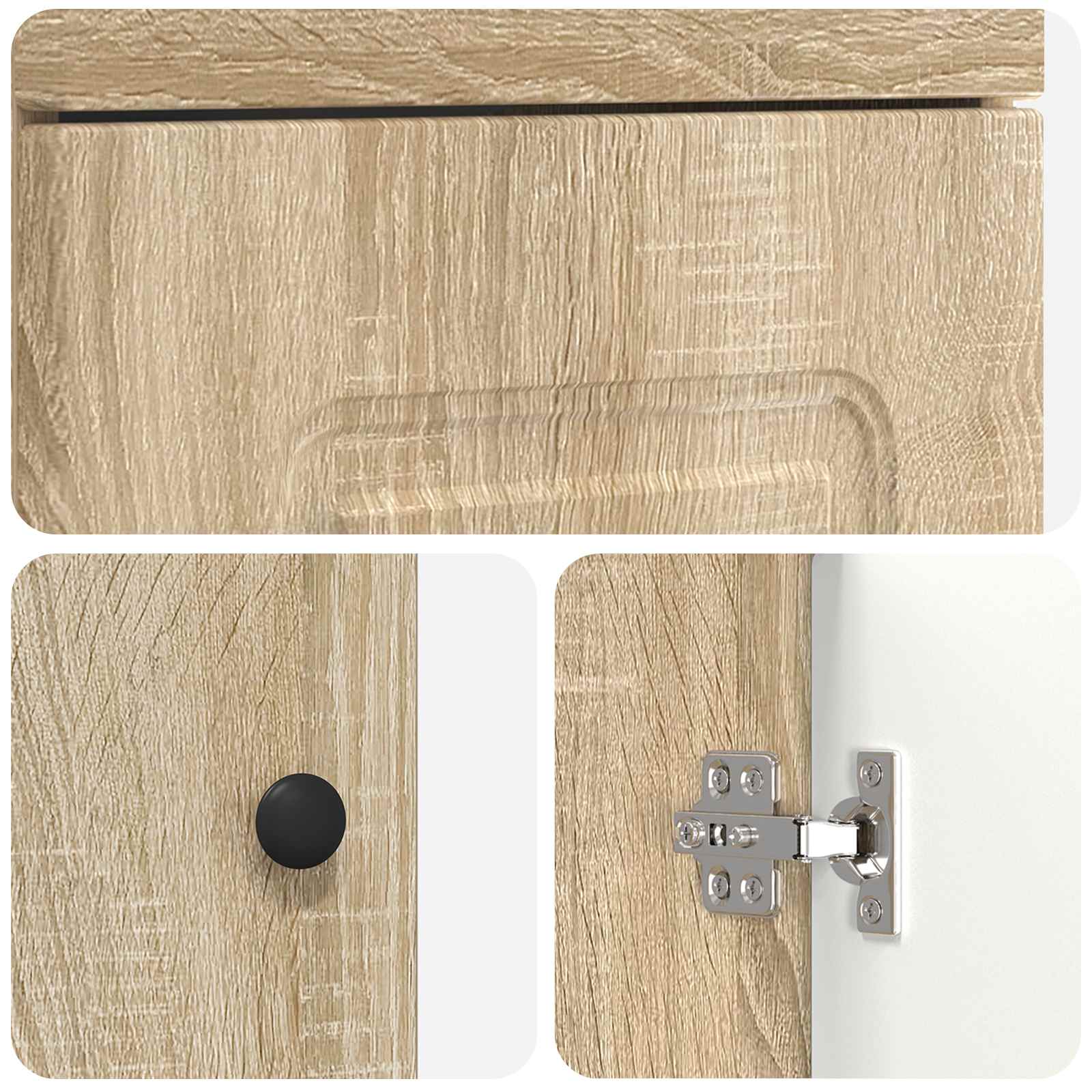 Καθρέφτης μπάνιου με νιπτήρα Sonoma Δρυς 42 x 40 x 84,5 εκ - Pakobazaar