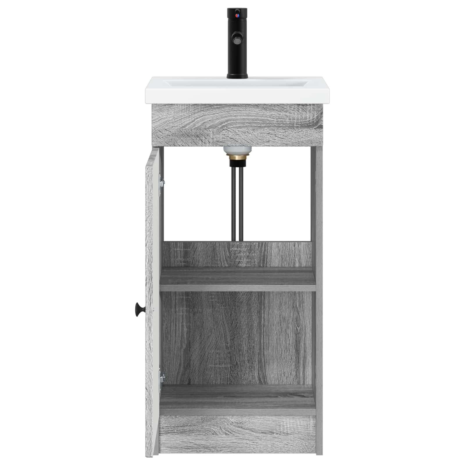 Καθρέφτης μπάνιου με νιπτήρα Γκρι Sonoma 42 x 40 x 84,5 εκ - Pakobazaar
