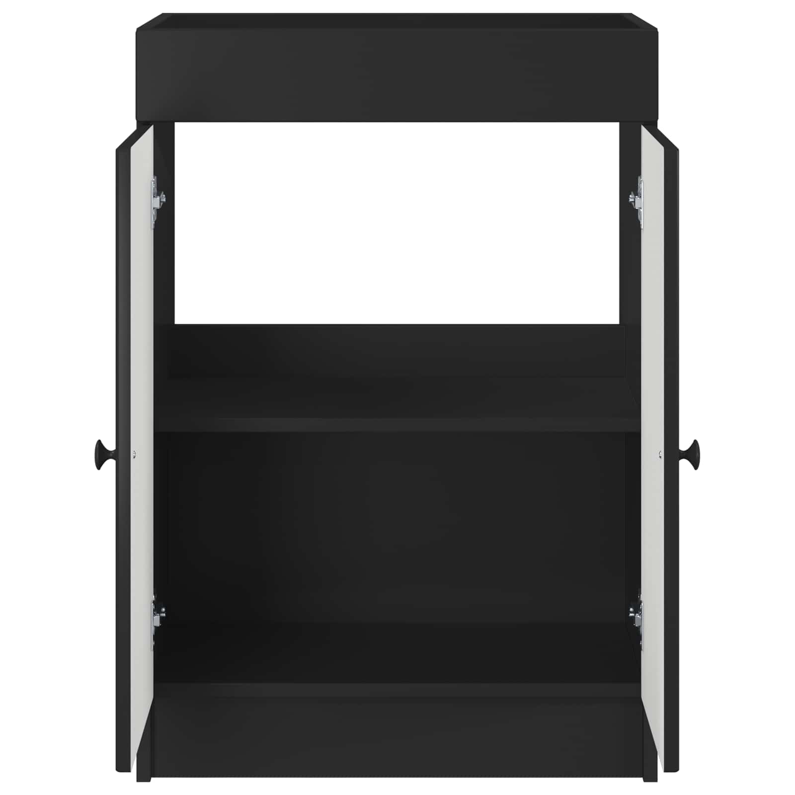 Ντουλάπι κάτω από τον νιπτήρα Μαύρο 56 x 37,5 x 81 εκ - Pakobazaar