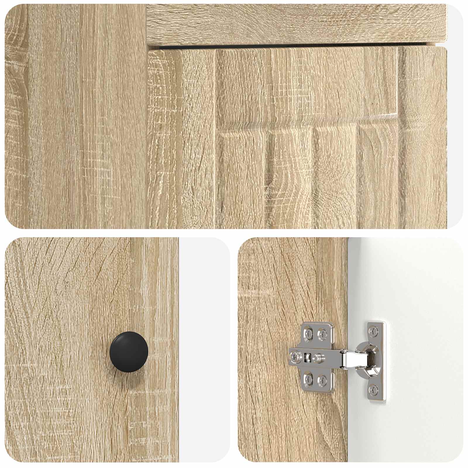 Καθρέφτης μπάνιου με νιπτήρα Sonoma Δρυς 42 x 40 x 84,5 εκ - Pakobazaar