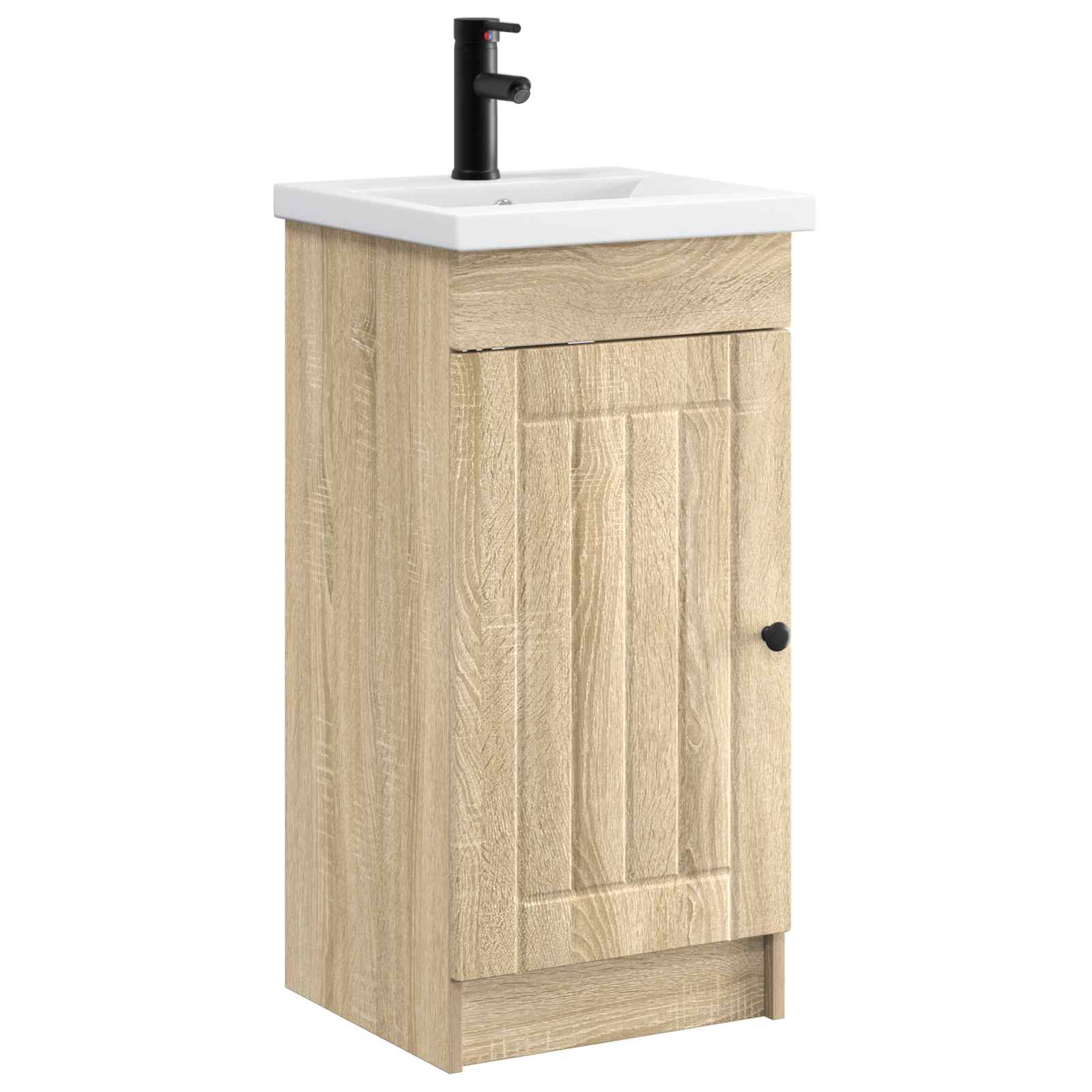Καθρέφτης μπάνιου με νιπτήρα Sonoma Δρυς 42 x 40 x 84,5 εκ - Pakobazaar