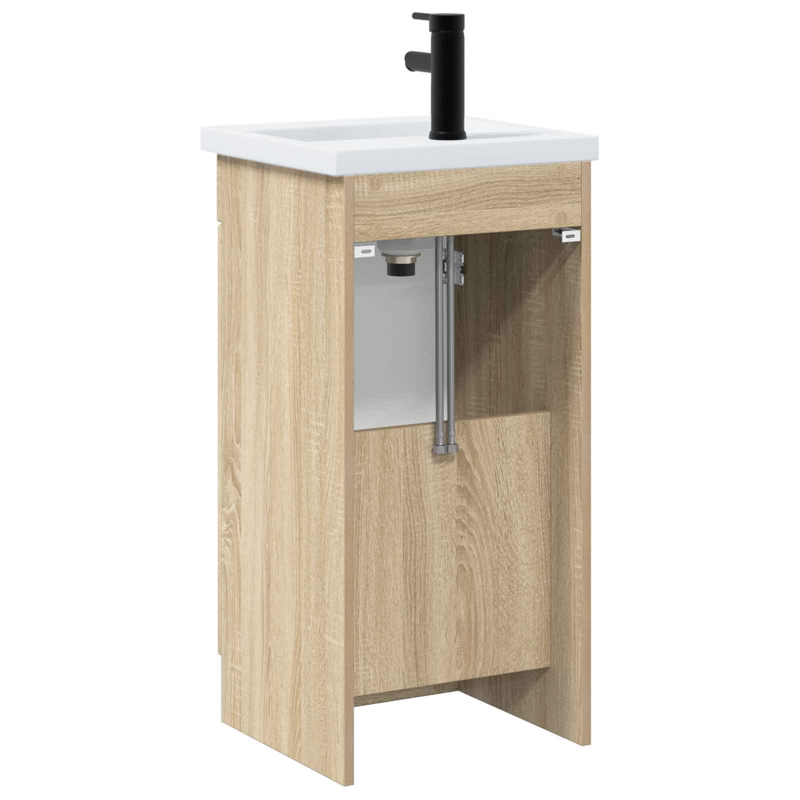 Καθρέφτης μπάνιου με νιπτήρα Sonoma Δρυς 42 x 40 x 84,5 εκ - Pakobazaar