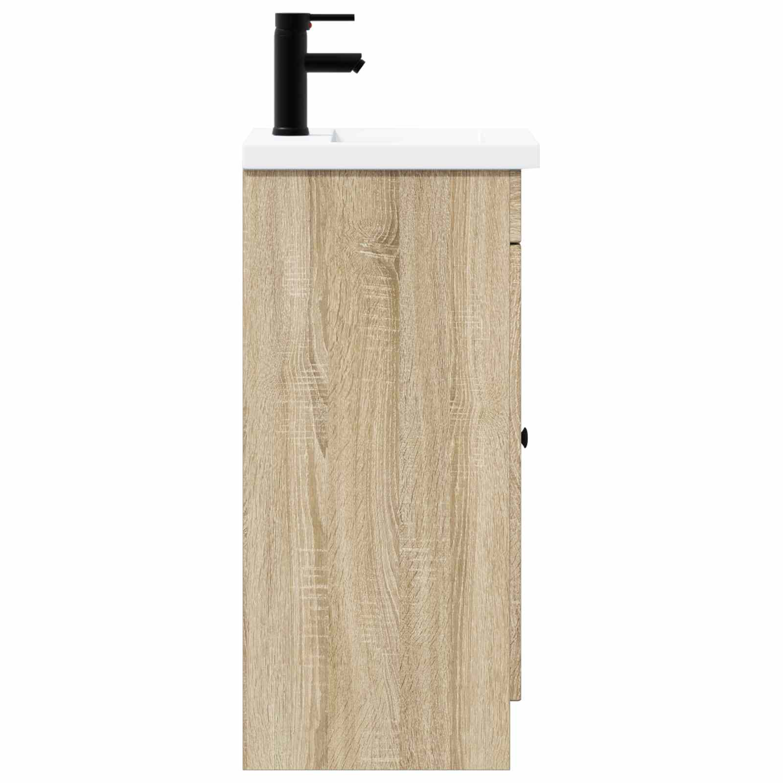 Καθρέφτης μπάνιου με νιπτήρα Sonoma Δρυς 42 x 40 x 84,5 εκ - Pakobazaar