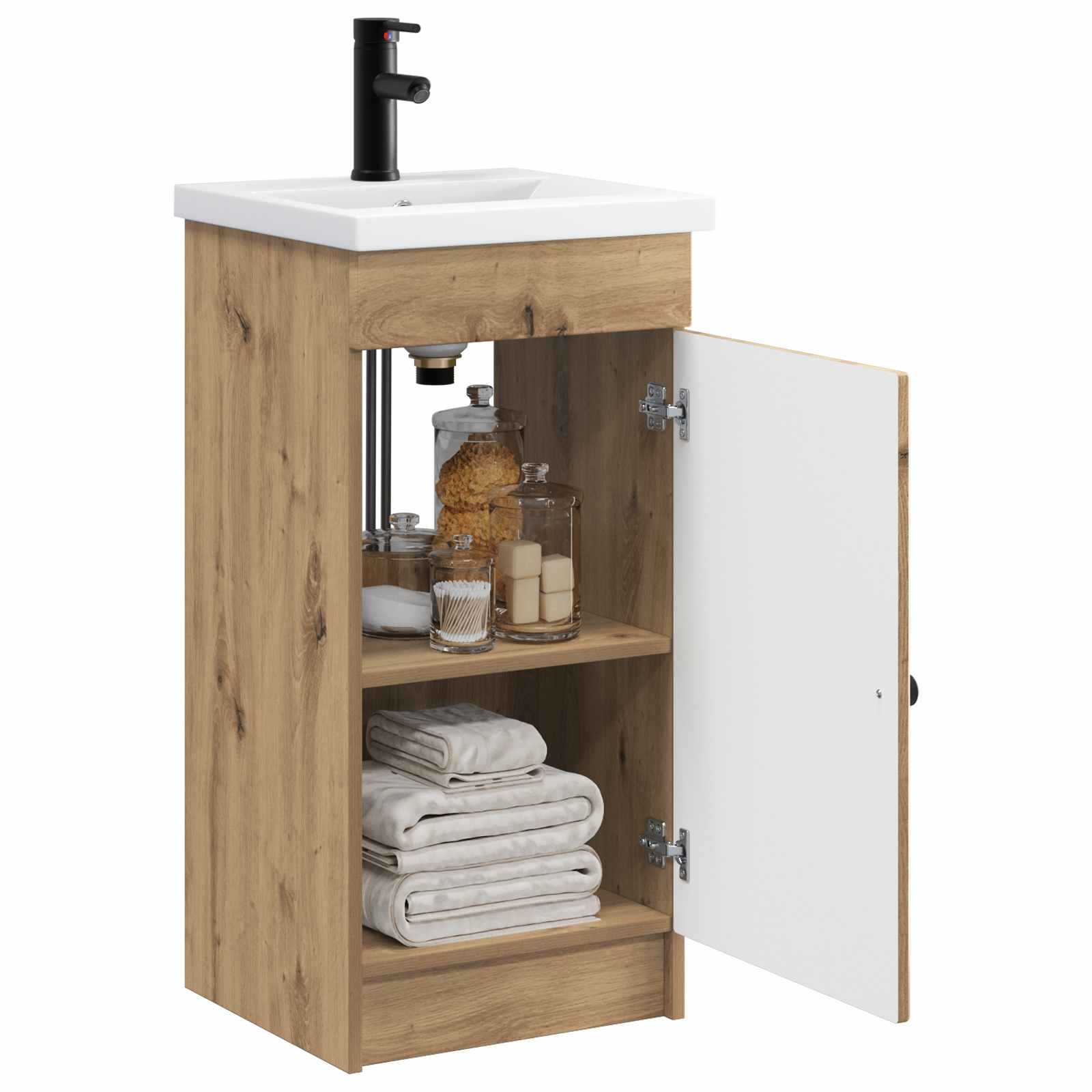 Καθρέφτης μπάνιου με νιπτήρα Artisan Δρυς 42 x 40 x 84,5 εκ - Pakobazaar