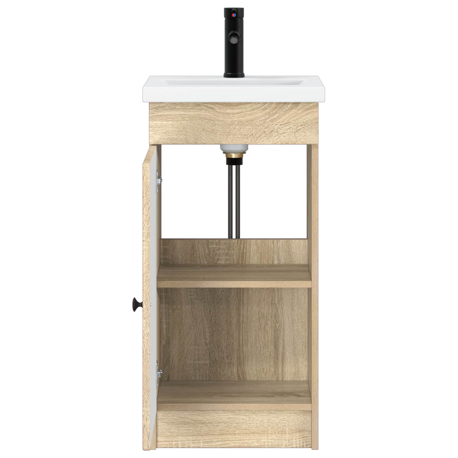 Καθρέφτης μπάνιου με νιπτήρα Sonoma Δρυς 42 x 40 x 84,5 εκ - Pakobazaar