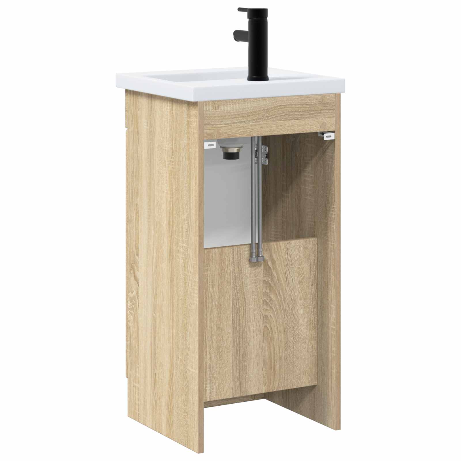Καθρέφτης μπάνιου με νιπτήρα Sonoma Δρυς 42 x 40 x 84,5 εκ - Pakobazaar