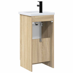 Καθρέφτης μπάνιου με νιπτήρα Sonoma Δρυς 42 x 40 x 84,5 εκ - Pakobazaar