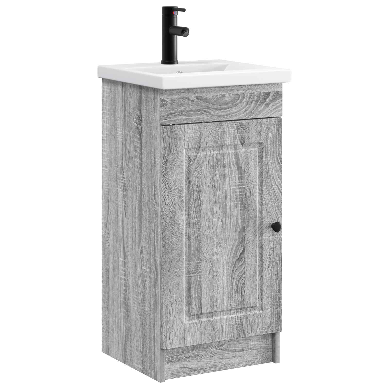 Καθρέφτης μπάνιου με νιπτήρα Γκρι Sonoma 42 x 40 x 84,5 εκ - Pakobazaar