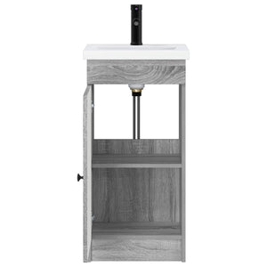 Καθρέφτης μπάνιου με νιπτήρα Γκρι Sonoma 42 x 40 x 84,5 εκ - Pakobazaar