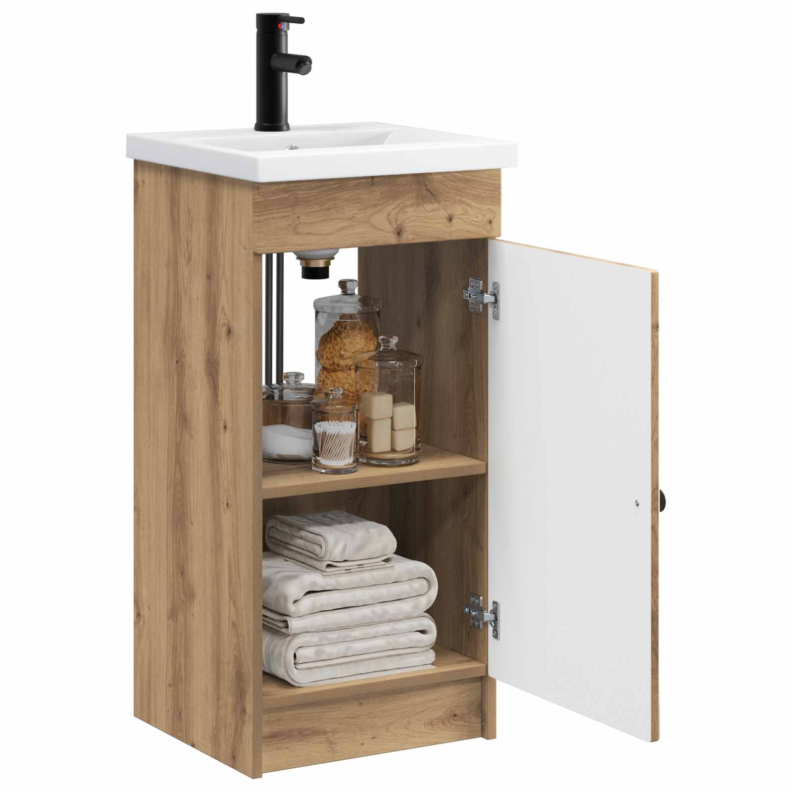 Καθρέφτης μπάνιου με νιπτήρα Artisan Δρυς 42 x 40 x 84,5 εκ - Pakobazaar