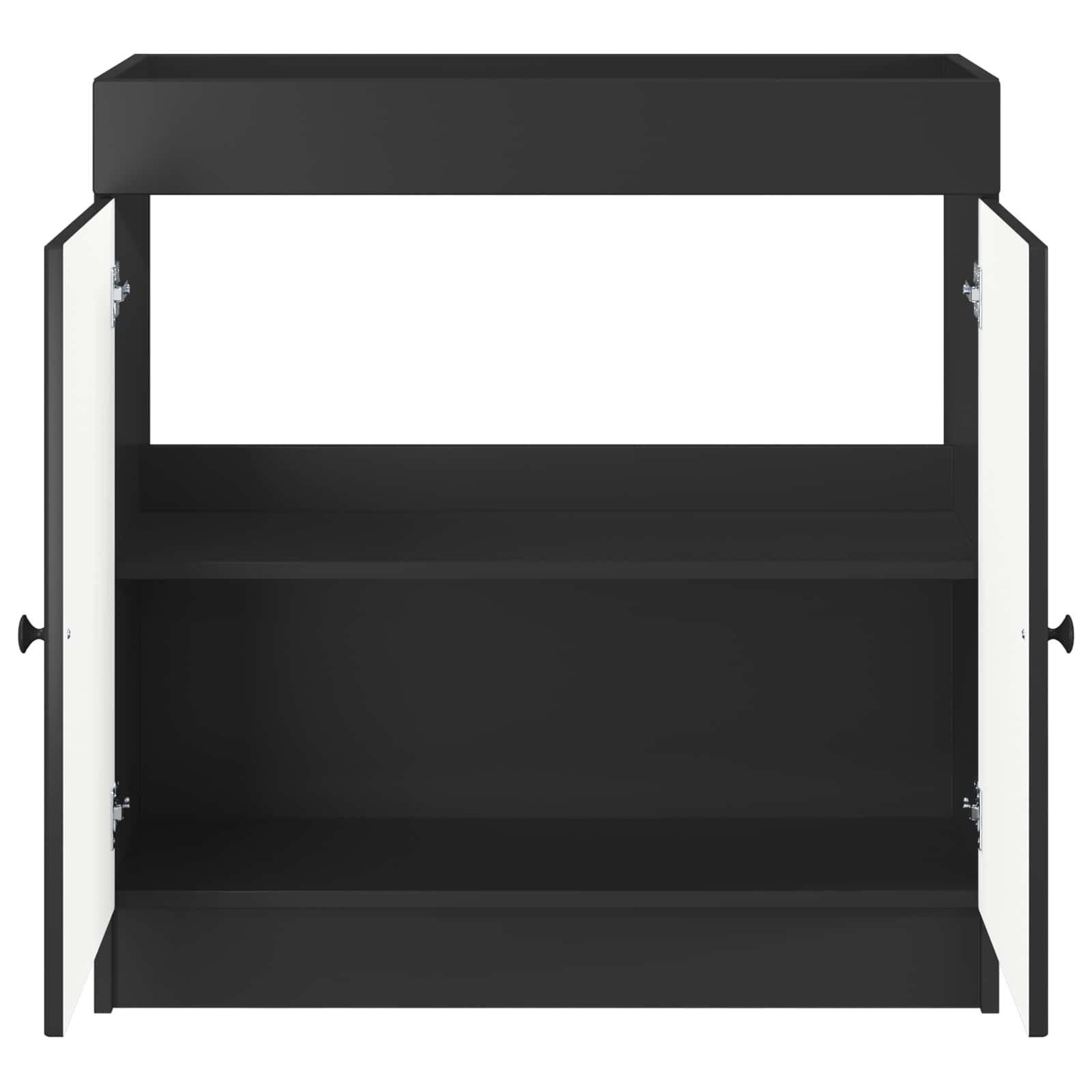 Ντουλάπι κάτω από τον νιπτήρα Μαύρο 56 x 37,5 x 81 εκ - Pakobazaar