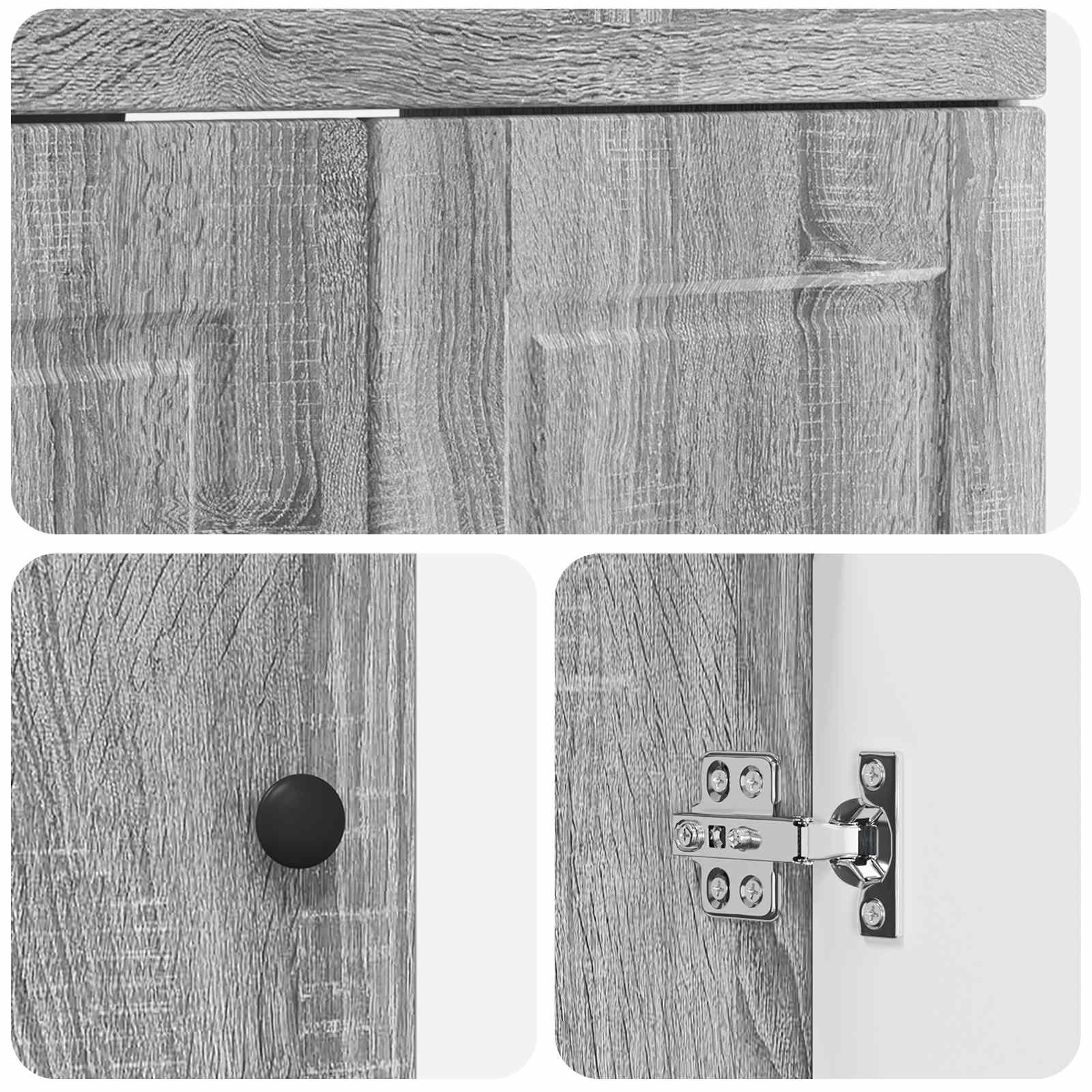 Ντουλάπι κάτω από τον νιπτήρα Γκρι Sonoma 78,5 x 37,5 x 81 εκ - Pakobazaar