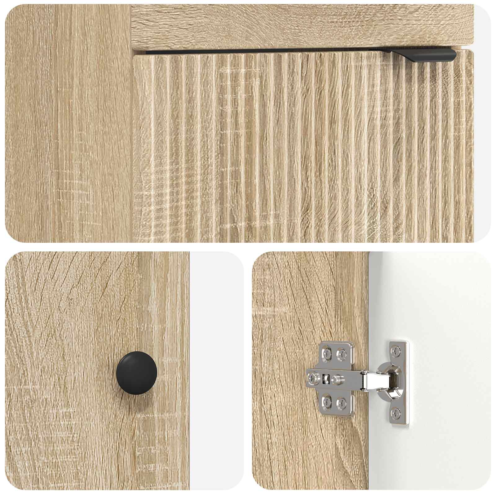 Καθρέφτης μπάνιου με νιπτήρα Sonoma Δρυς 42 x 40 x 84,5 εκ - Pakobazaar