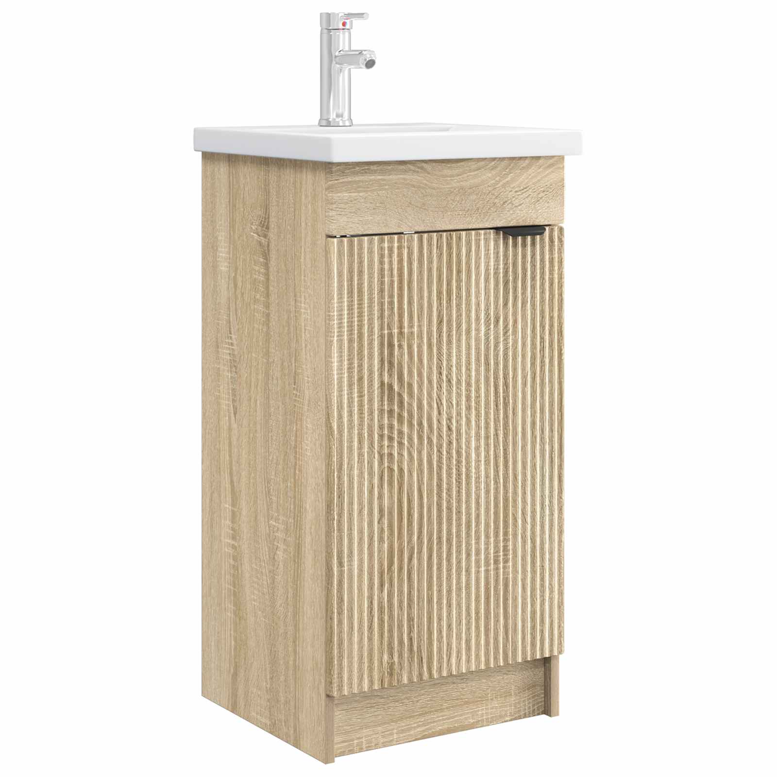 Καθρέφτης μπάνιου με νιπτήρα Sonoma Δρυς 42 x 40 x 84,5 εκ - Pakobazaar