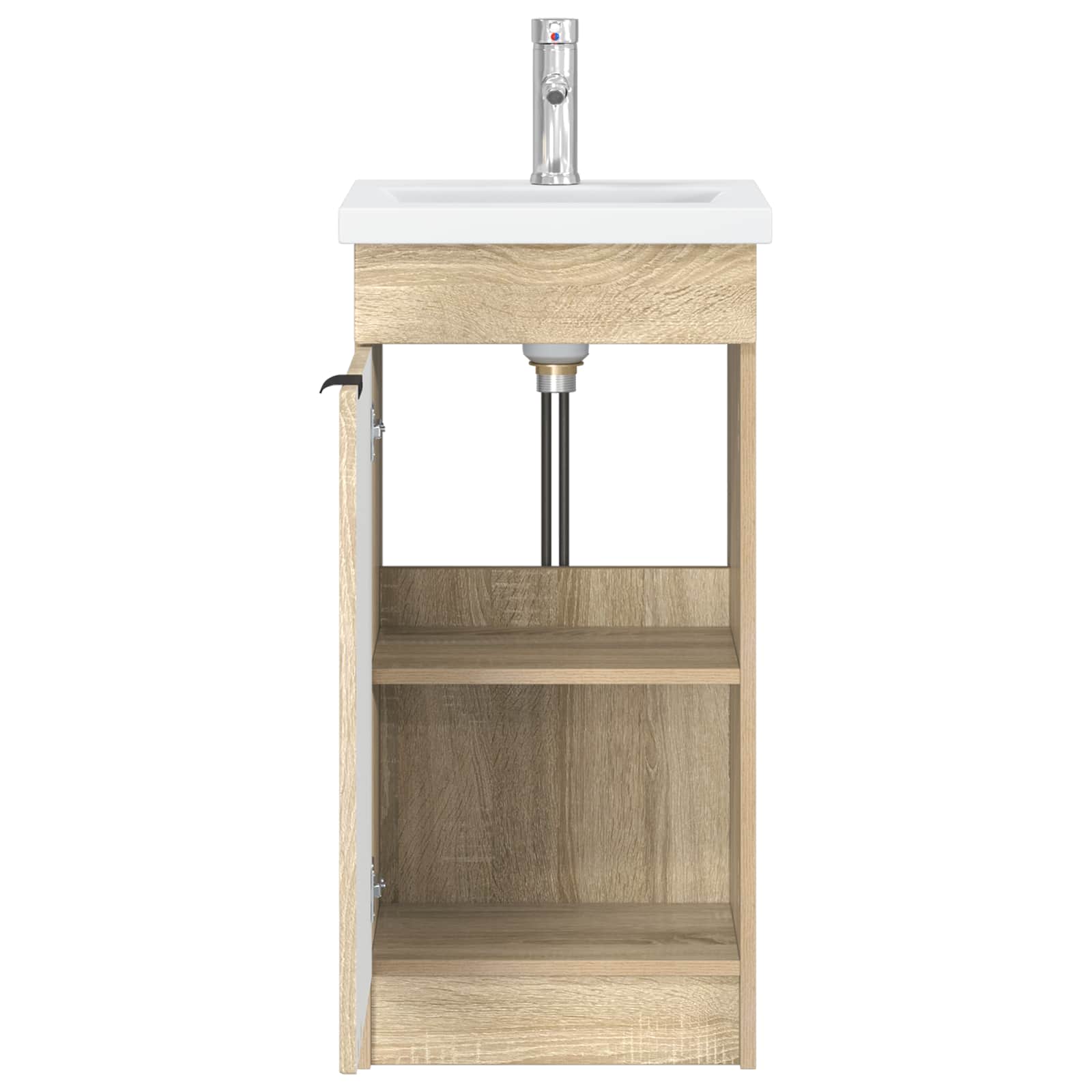 Καθρέφτης μπάνιου με νιπτήρα Sonoma Δρυς 42 x 40 x 84,5 εκ - Pakobazaar