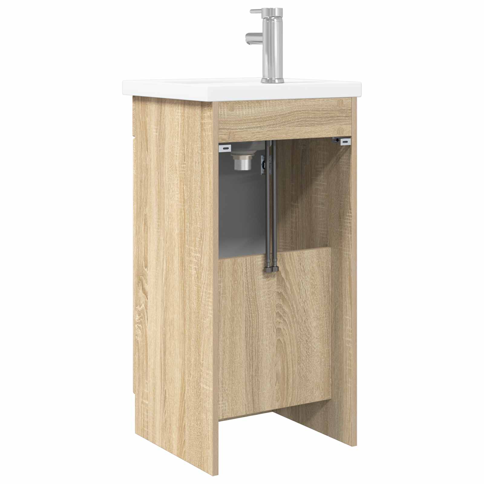 Καθρέφτης μπάνιου με νιπτήρα Sonoma Δρυς 42 x 40 x 84,5 εκ - Pakobazaar