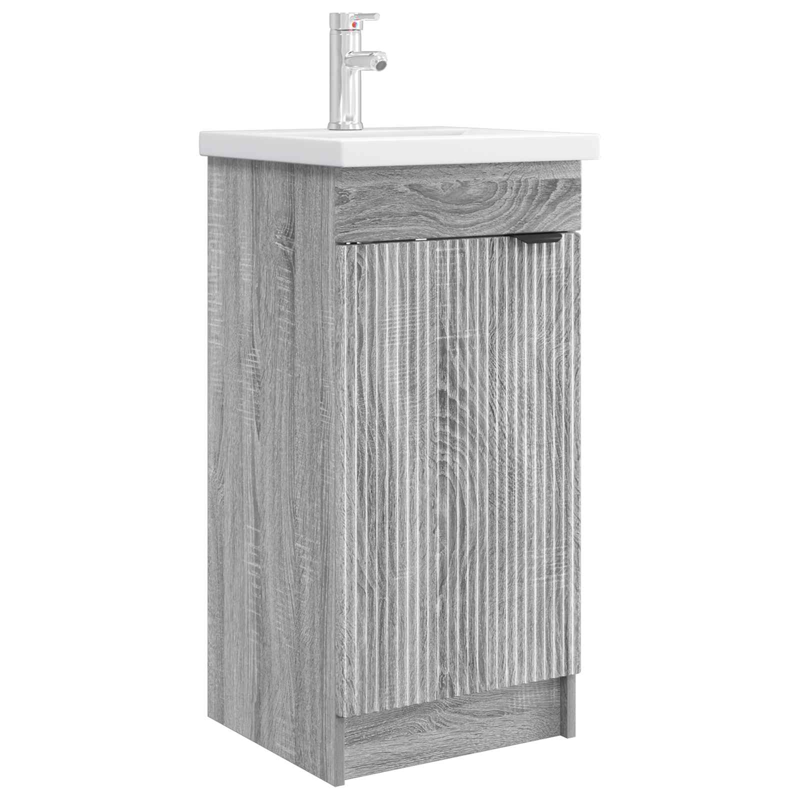 Καθρέφτης μπάνιου με νιπτήρα Γκρι Sonoma 42 x 40 x 84,5 εκ - Pakobazaar