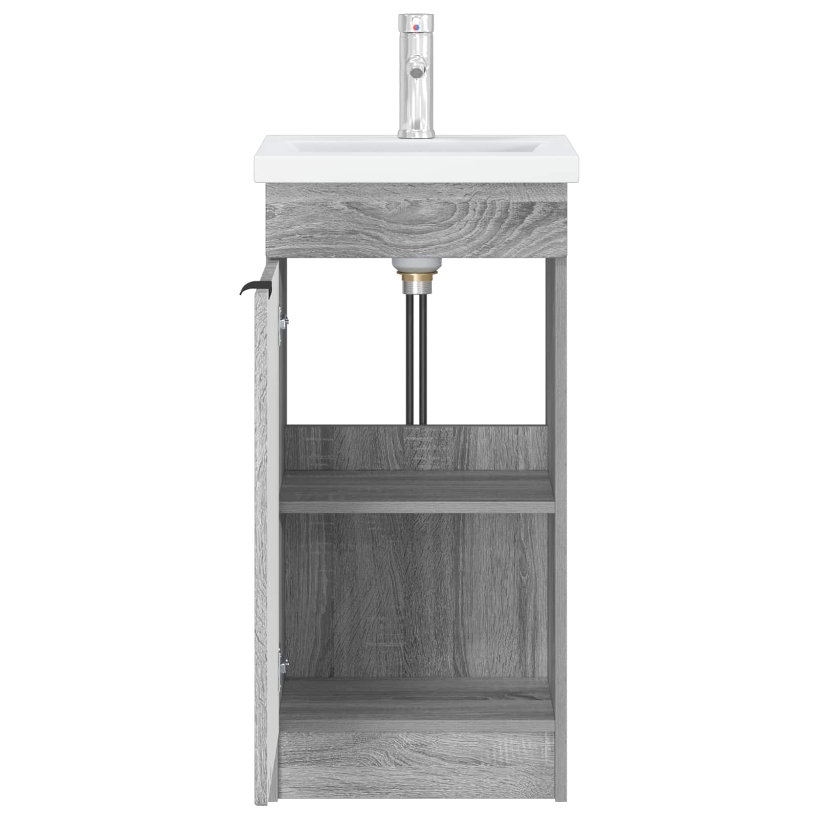 Καθρέφτης μπάνιου με νιπτήρα Γκρι Sonoma 42 x 40 x 84,5 εκ - Pakobazaar