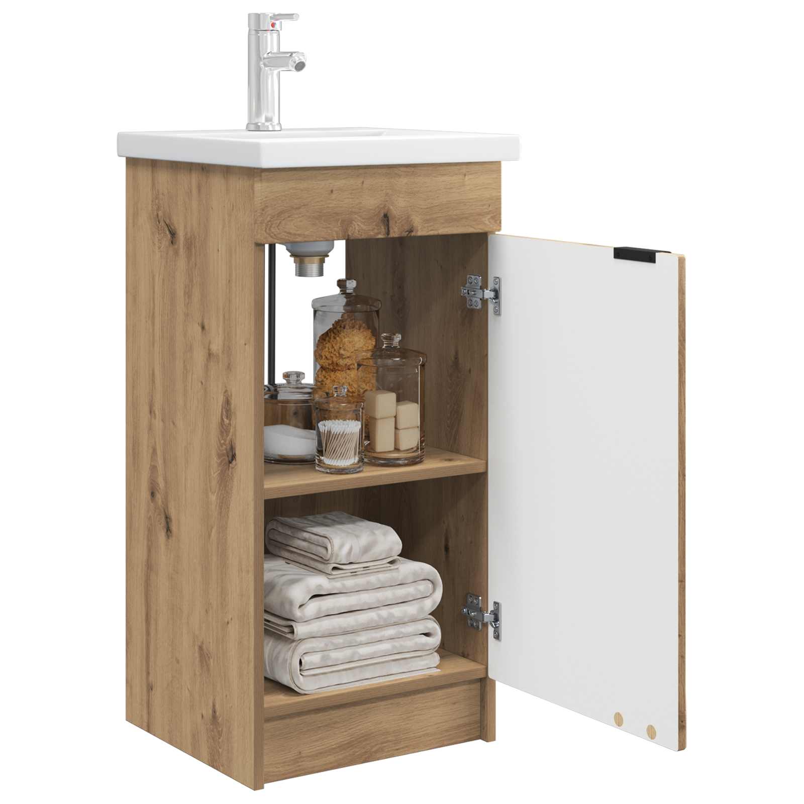 Καθρέφτης μπάνιου με νιπτήρα Artisan Δρυς 42 x 40 x 84,5 εκ - Pakobazaar