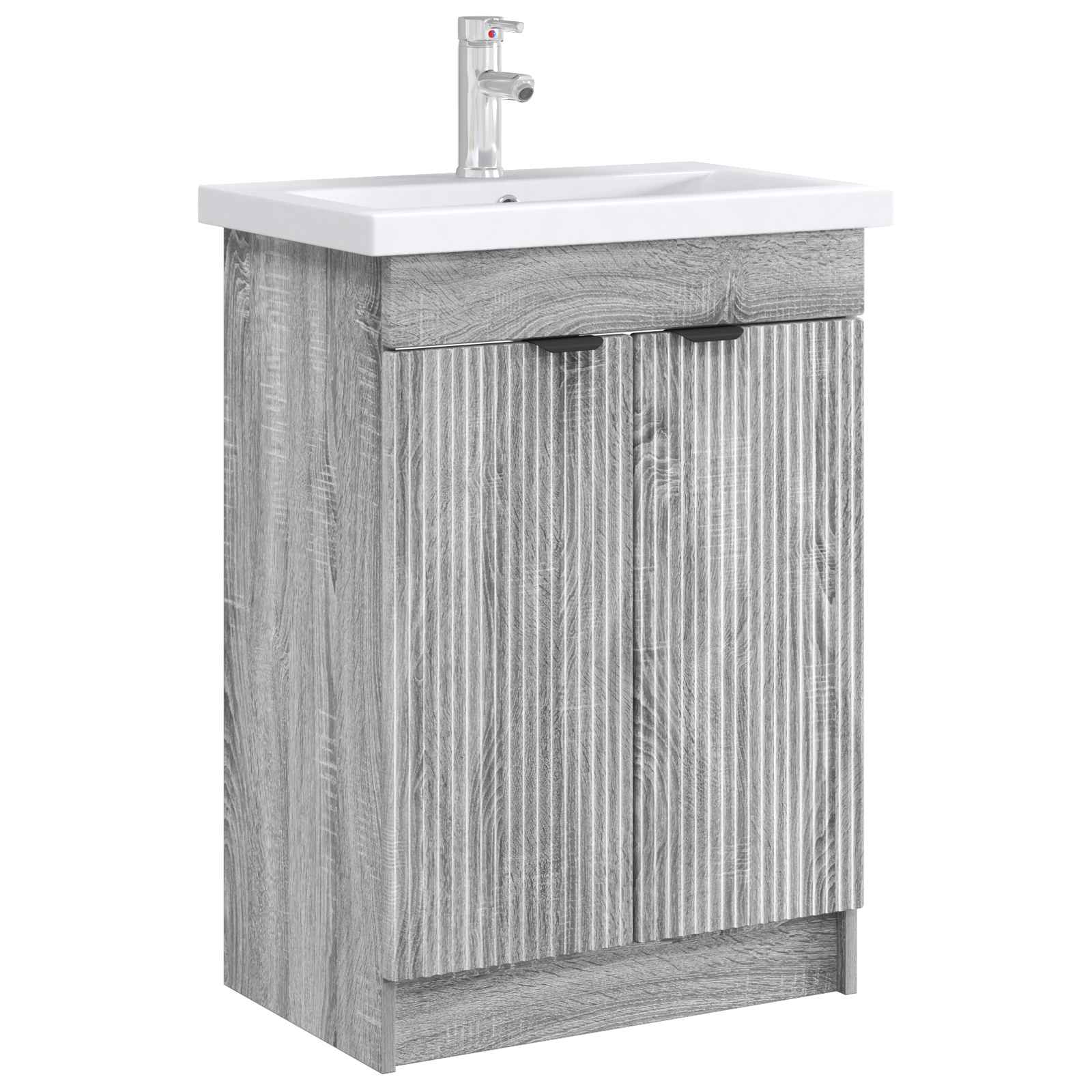Ντουλάπι κάτω από τον νιπτήρα Γκρι Sonoma 56 x 37,5 x 81 εκ - Pakobazaar