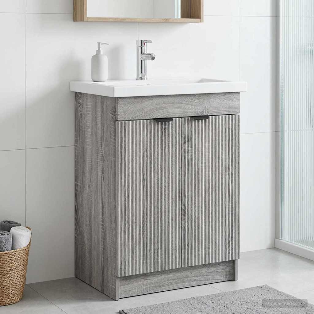 Ντουλάπι κάτω από τον νιπτήρα Γκρι Sonoma 78,5 x 37,5 x 81 εκ - Pakobazaar