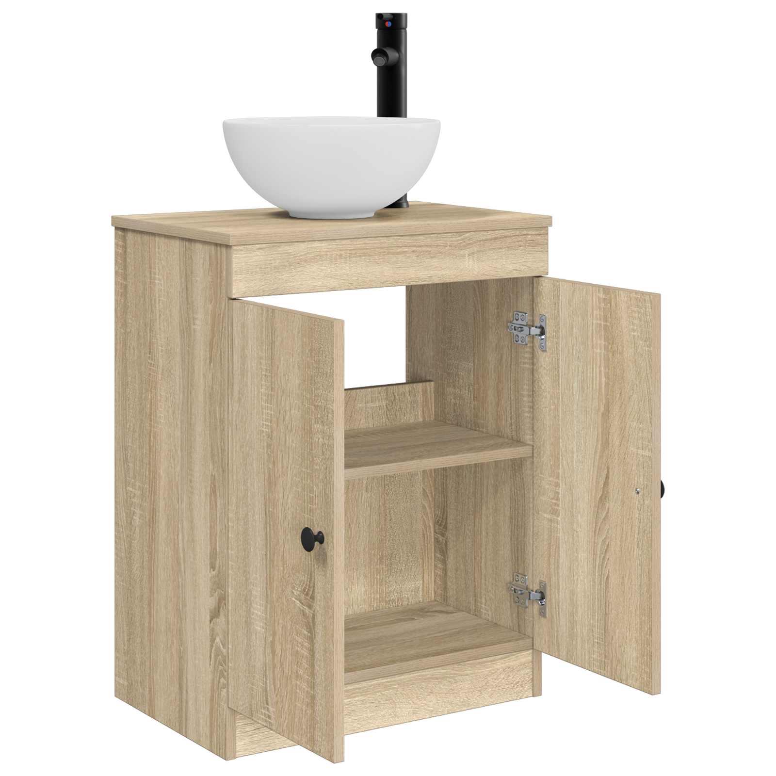 Καθρέφτης μπάνιου με νιπτήρα Sonoma Δρυς 54 x 35 x 83 εκ - Pakobazaar