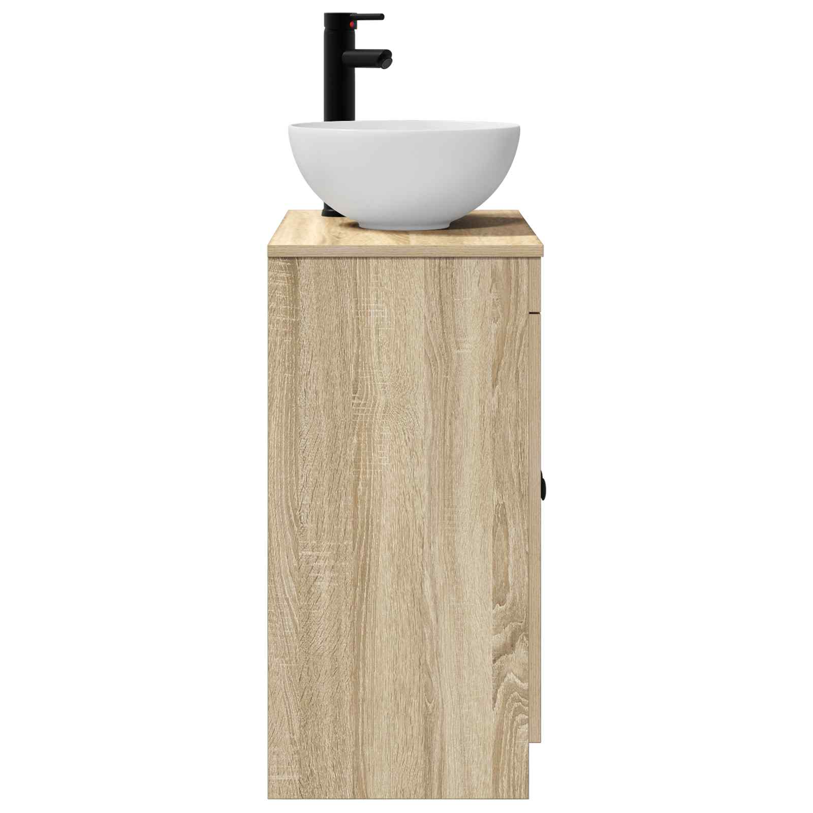 Καθρέφτης μπάνιου με νιπτήρα Sonoma Δρυς 54 x 35 x 83 εκ - Pakobazaar