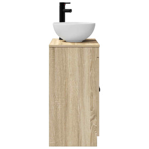 Καθρέφτης μπάνιου με νιπτήρα Sonoma Δρυς 54 x 35 x 83 εκ - Pakobazaar