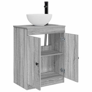 Καθρέφτης μπάνιου με νιπτήρα Γκρι Sonoma 54 x 35 x 83 εκ - Pakobazaar